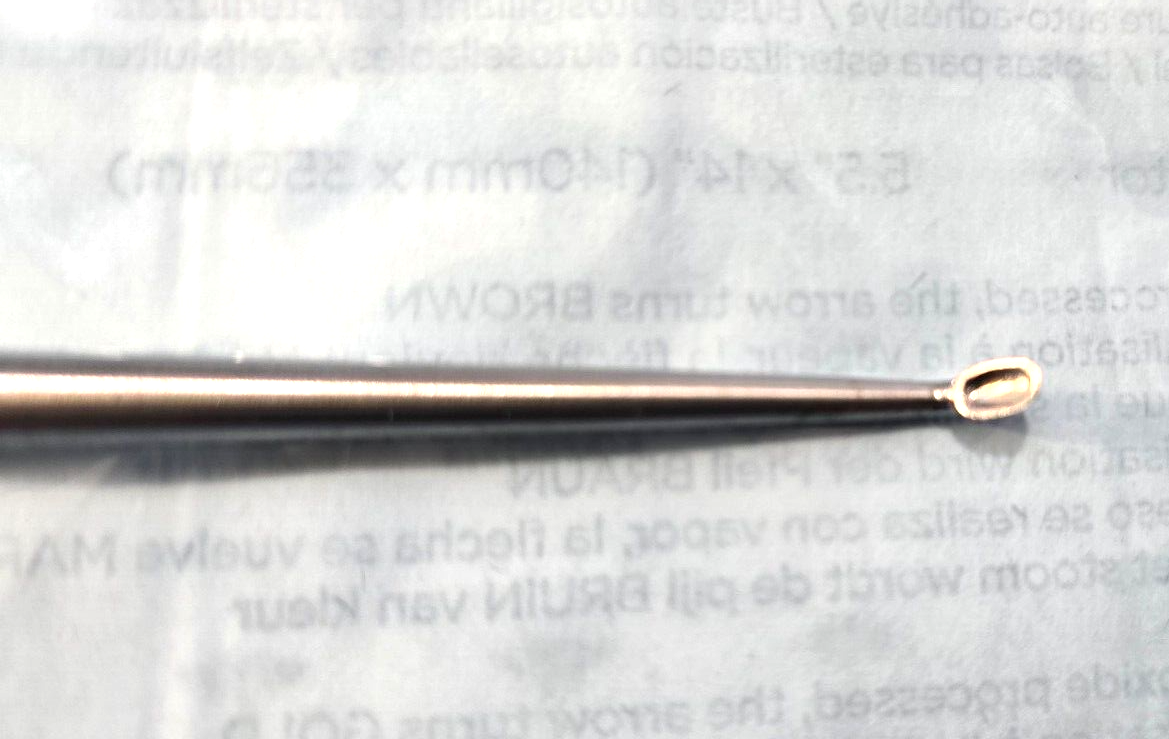 V.Mueller / U-0166 Orthopedic Neuro/Spine Curette Oval Cup 10" Size #00 Angled