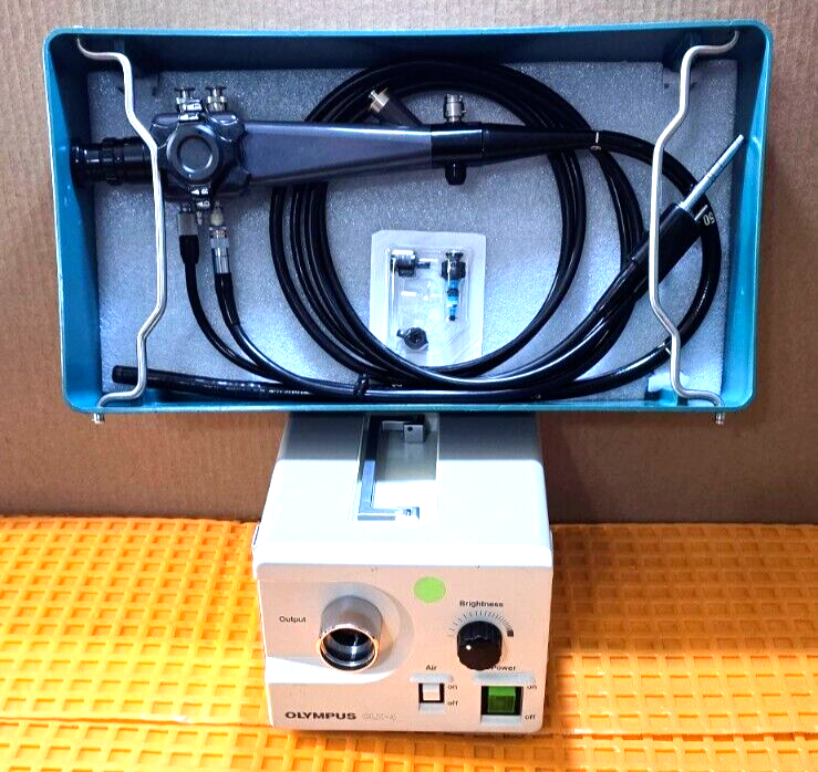 OLYMPUS CLK-4 Halogen Light Source with Fiber Scope Zero Broken Fiber.