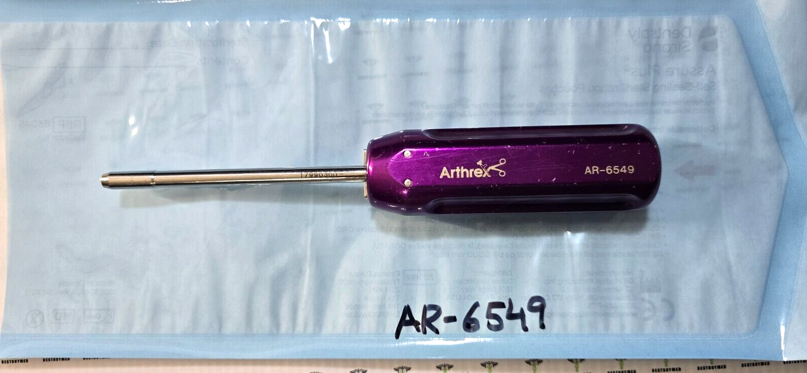 Arthrex Surgical Reusable Obturator Purple handle REF: AR-6549