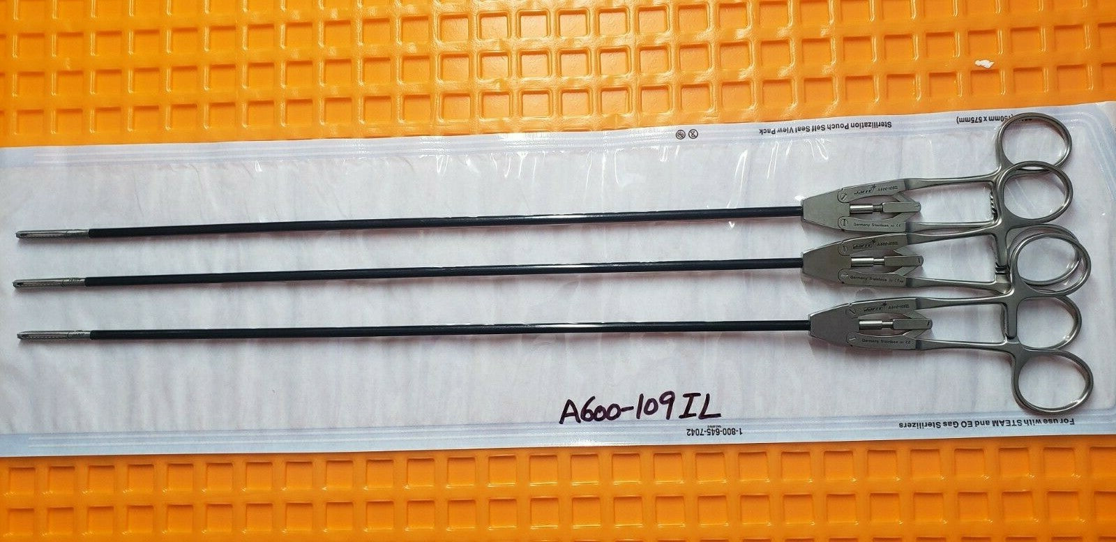 JARIT 600-109IL Laparoscopic Retraction Grasping Forceps 5mm x36cm Double Action