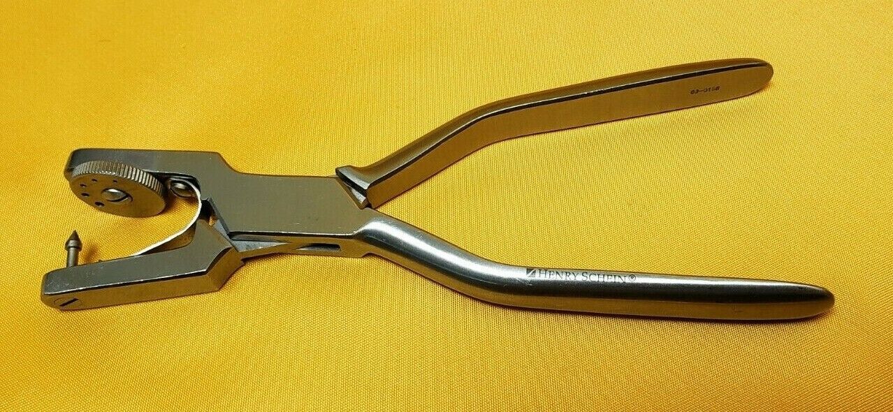 Henry Schein 100-8148 Surgical Dental Rubber Dam Hole Punch Plier.