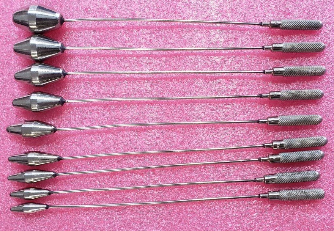Pilling Surgical Bakes Dilators Set of 9 Size 7,8,9,10,12,14,16,18,20 French