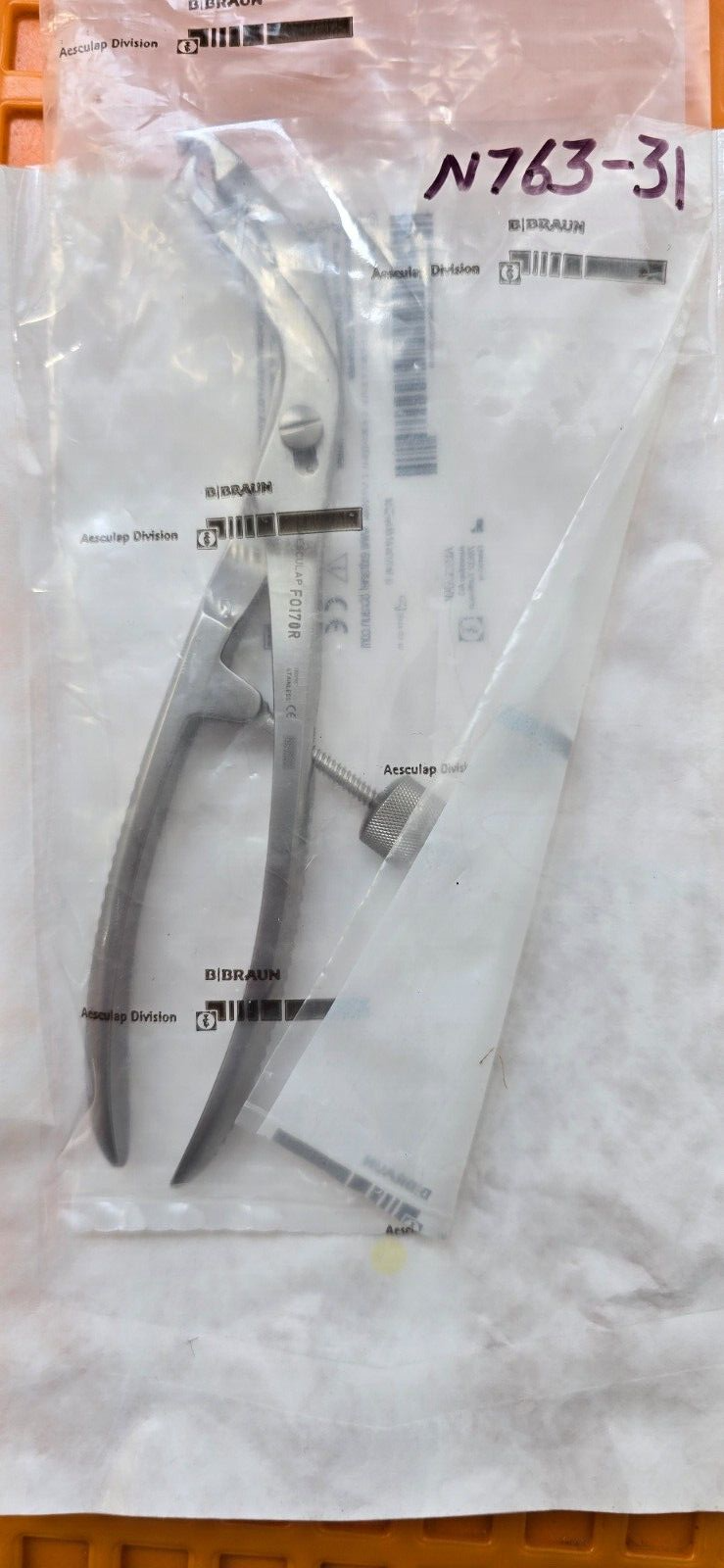 Aesculap F0170R Orthopedic Verbrugge Bone Holding Reduction Forceps 7.5"