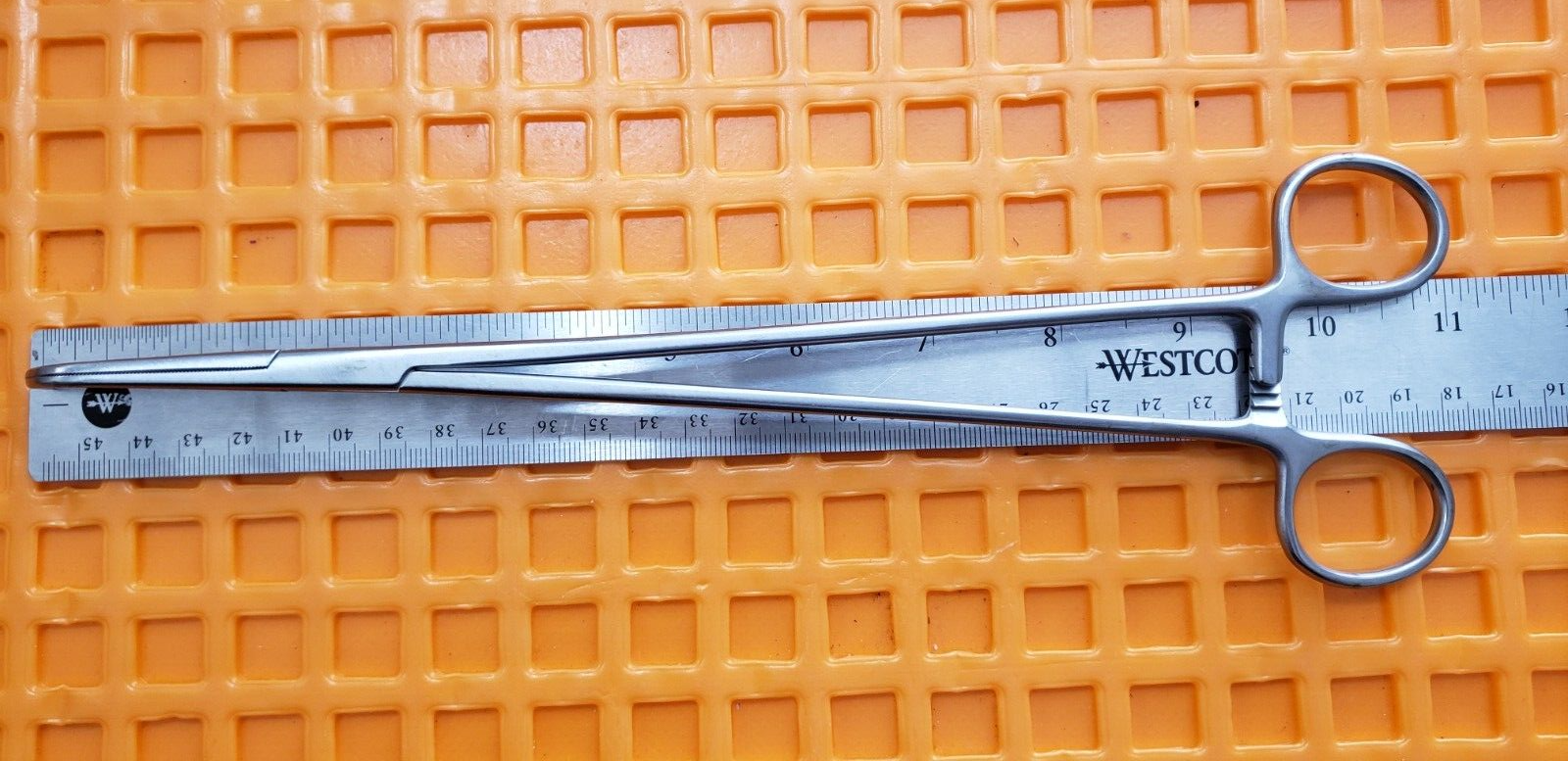 Pilling 34-2598 Surgical GEMINI Thoracic Forceps, Angled Serrated Jaws 11"