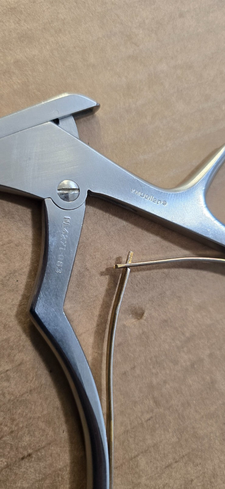 V.Mueller Surgical Orthopedic Kerrison Rongeurs 8" shaft 3mm 40* Degree