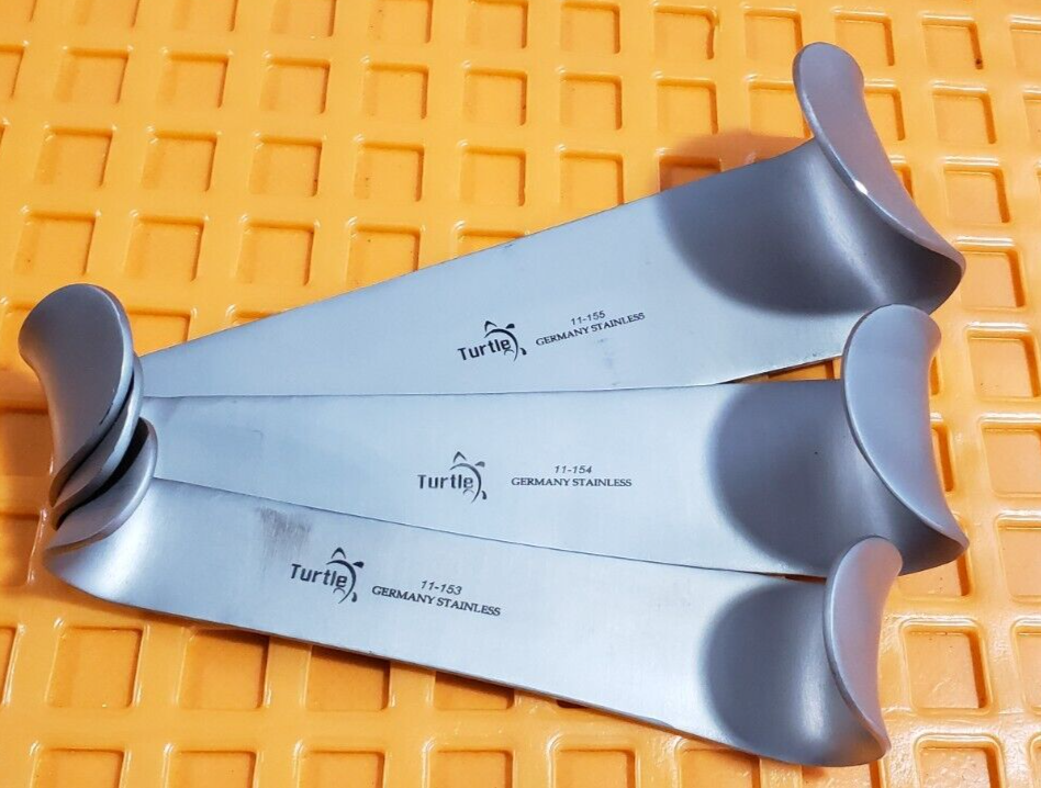 Turtle 11-153 Surgical ROUX Retractor Double Ended Set of 3