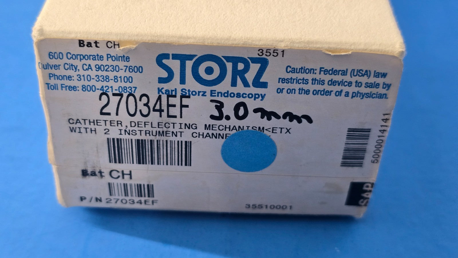 Karl Storz 27034EF Deflecting Mechanism 3.0mm with 2 Instrument