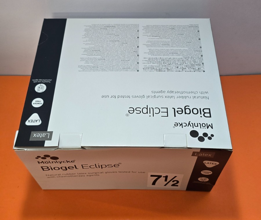 50-Pairs Molnlycke Biogel Eclipse Size 7.5" REF:75275-00 Surgical Gloves
