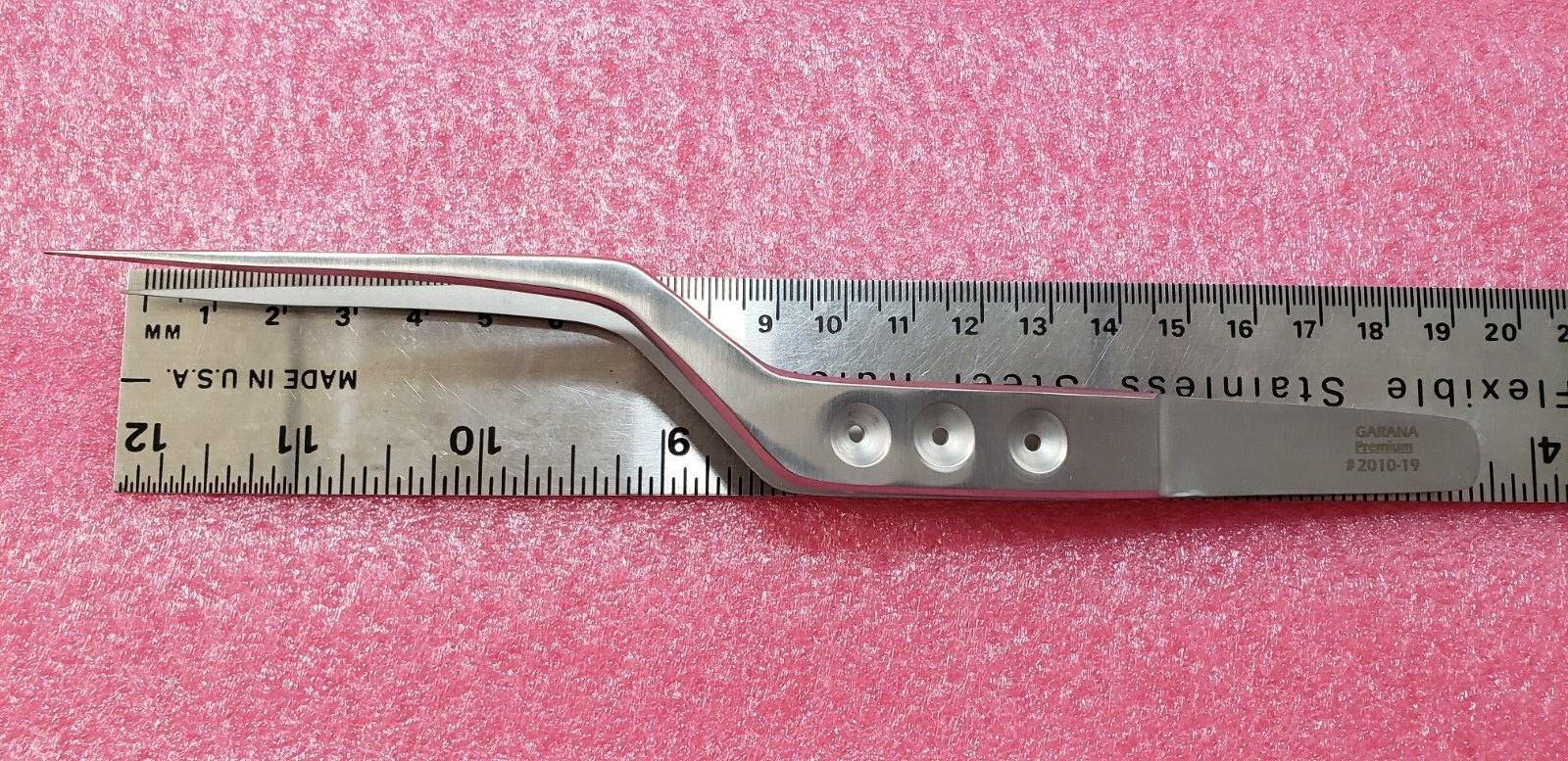 Garana 2010-19 Surgical Neuro Yasargil Micro Tweezer Bayonet Forceps 7.5" Plain