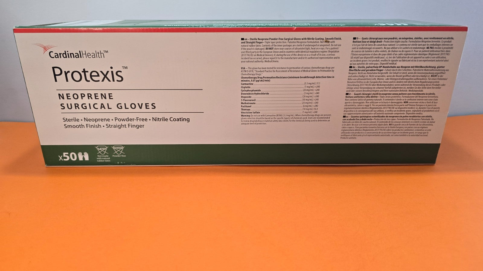50-Pairs Cardinal Neoprene Surgical Glove REF: 2D73DP85 Surgical Gloves