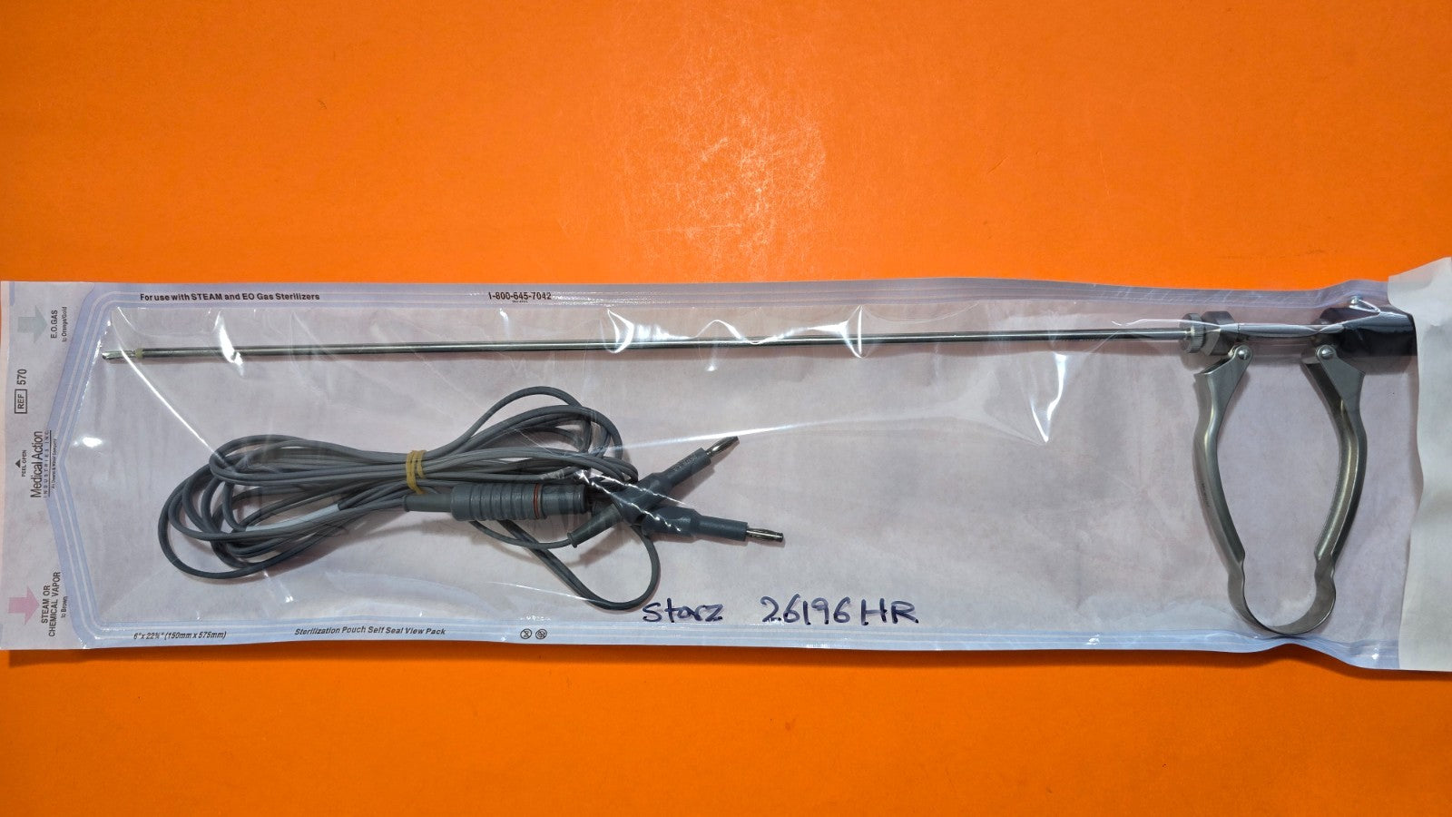 Karl Storz 26196HR Bipolar Forceps 5mm x 43cm with Bipolar Cord Autoclave