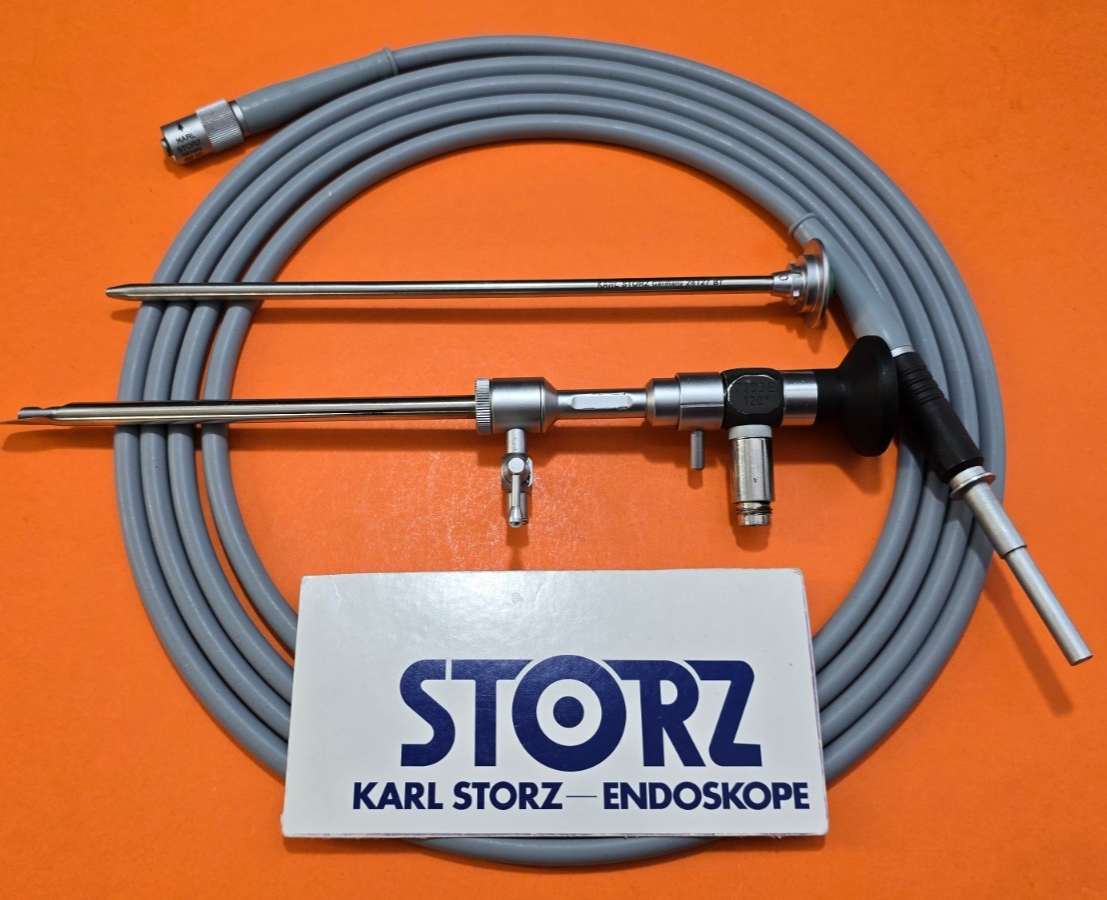 Karl Storz 7200E Arthroscope 4mm x 120* x18cm & Sheath ,495ND Fiber Optic Cable