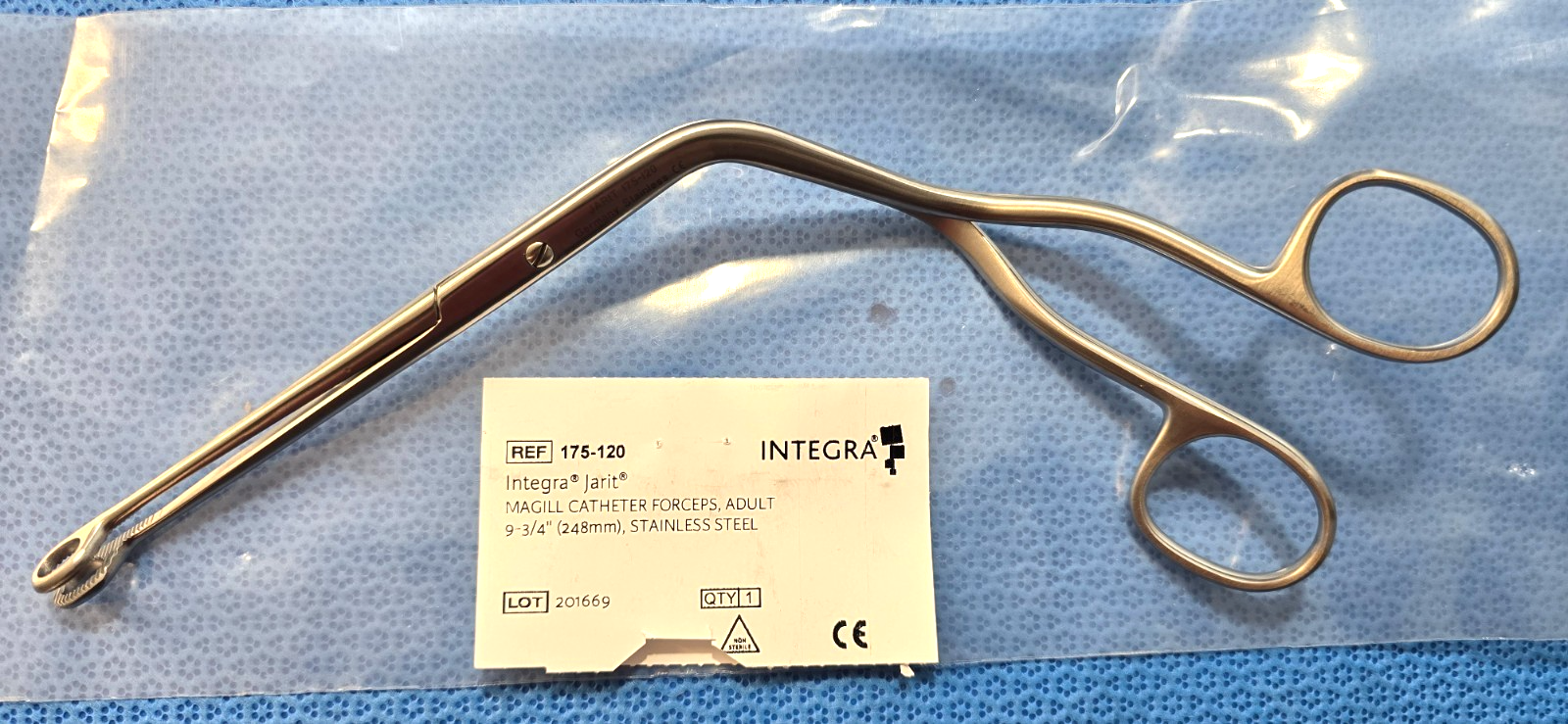 INTEGRA Jarit 175-120 Surgical MAGILL Forceps 9-3/4" Adult