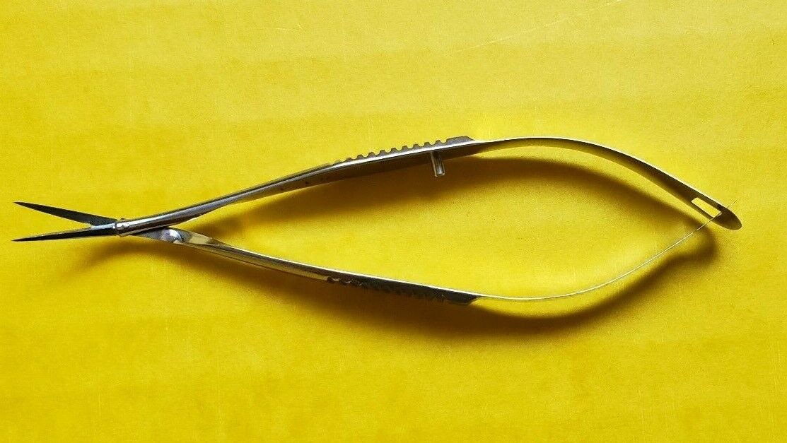 V. Mueller OP9070-051 Surgical Ophthalmic Vannas Micro Scissors,3.5" Angled