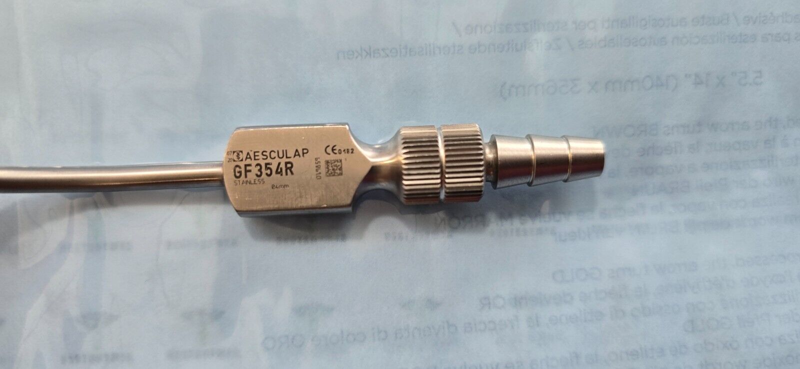 Aesculap GF354R Surgical Fergusson Frazier Suction Tube, Angled 12FR