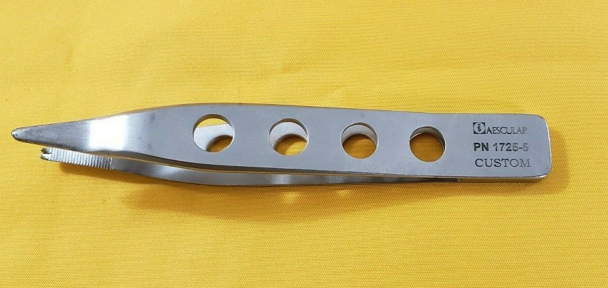 Aesculap PN 1725-5 Thumb Tweezer Forceps 6" 1x2 teeth.
