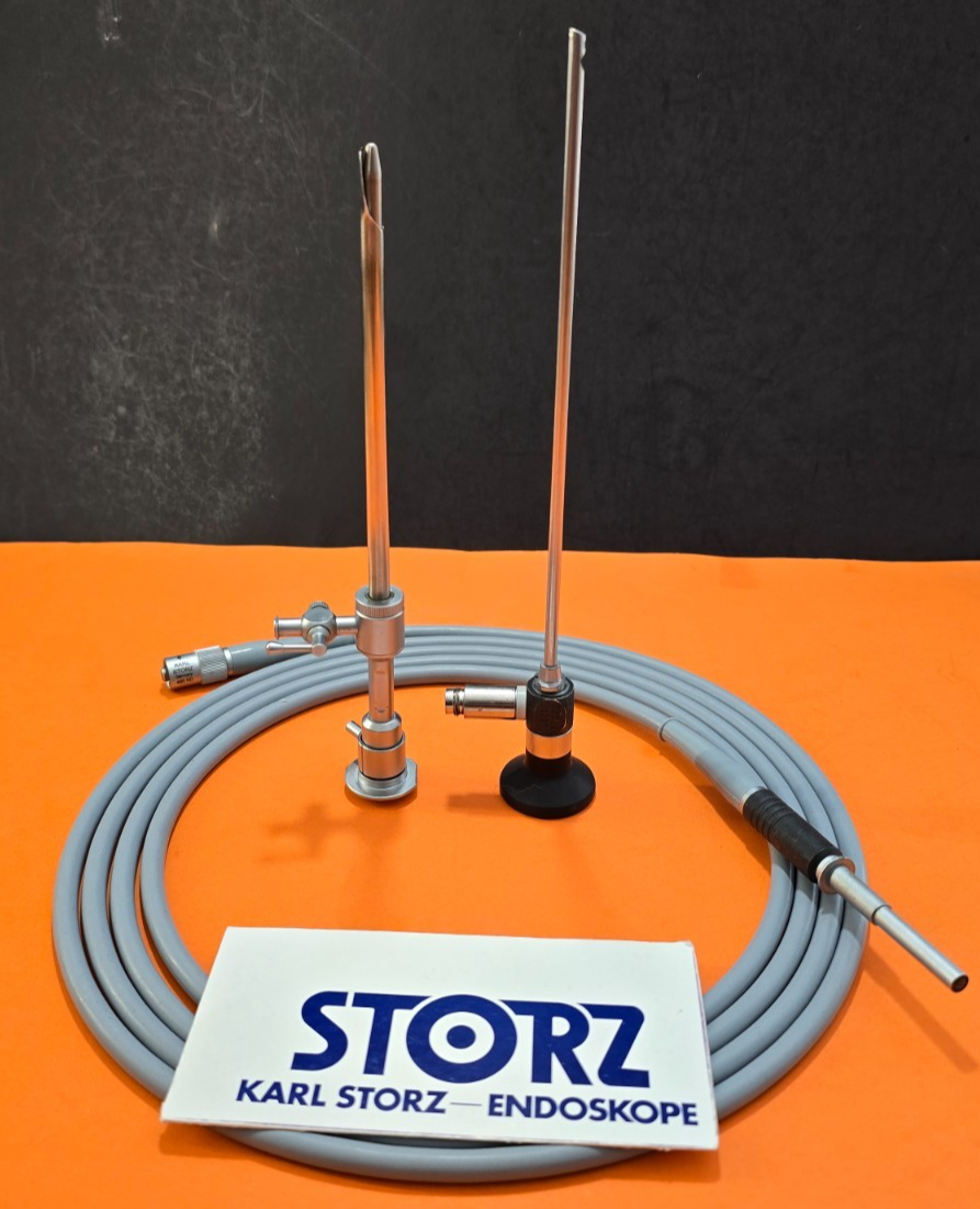 Karl Storz 7200E Arthroscope 4mm x 120* x18cm & Sheath ,495ND Fiber Optic Cable