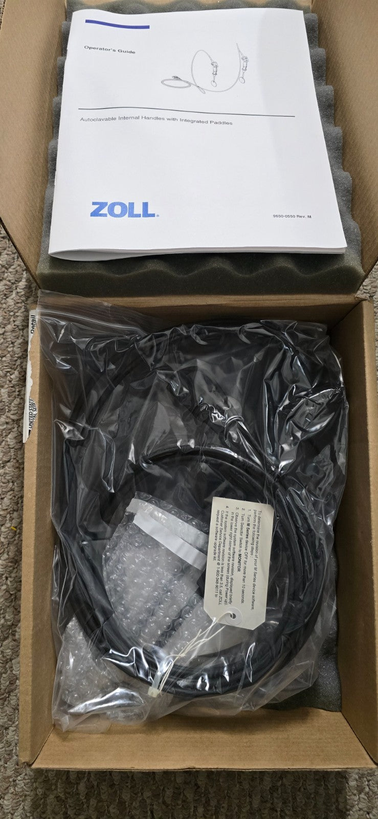 ZOLL 9650-0550 Rev. M Internal Handles Autoclave with Integrated Paddles