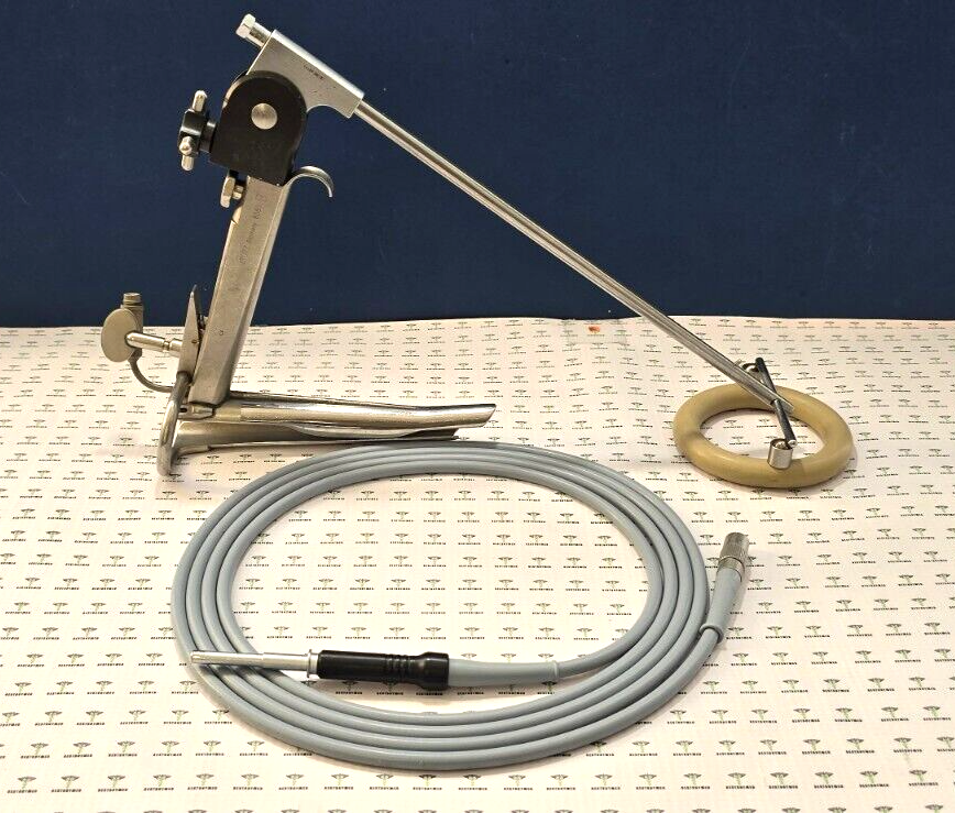 Karl Storz 8588 B Operating Laryngoscope with Laryngoscope Holder & 495ND Cable