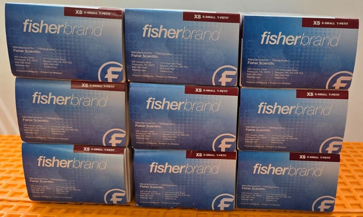 Fisher brand Nitrile Powder Free Examination Glove X-SMALL Size (9-Boxes of 200)