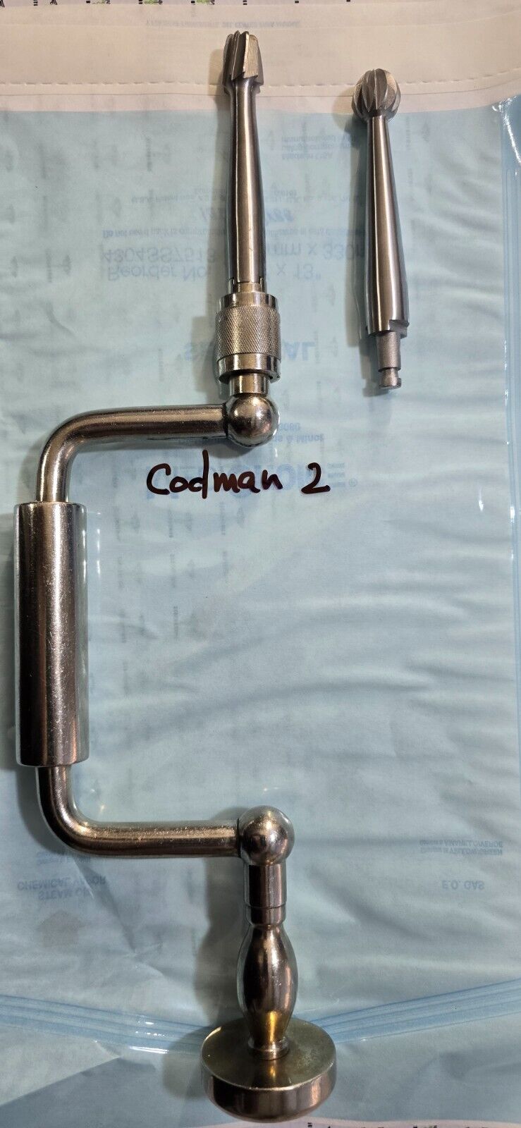 Codman Surgical Hudson Brace Hand Drill W-2 Attachments Orthopedic Instruments
