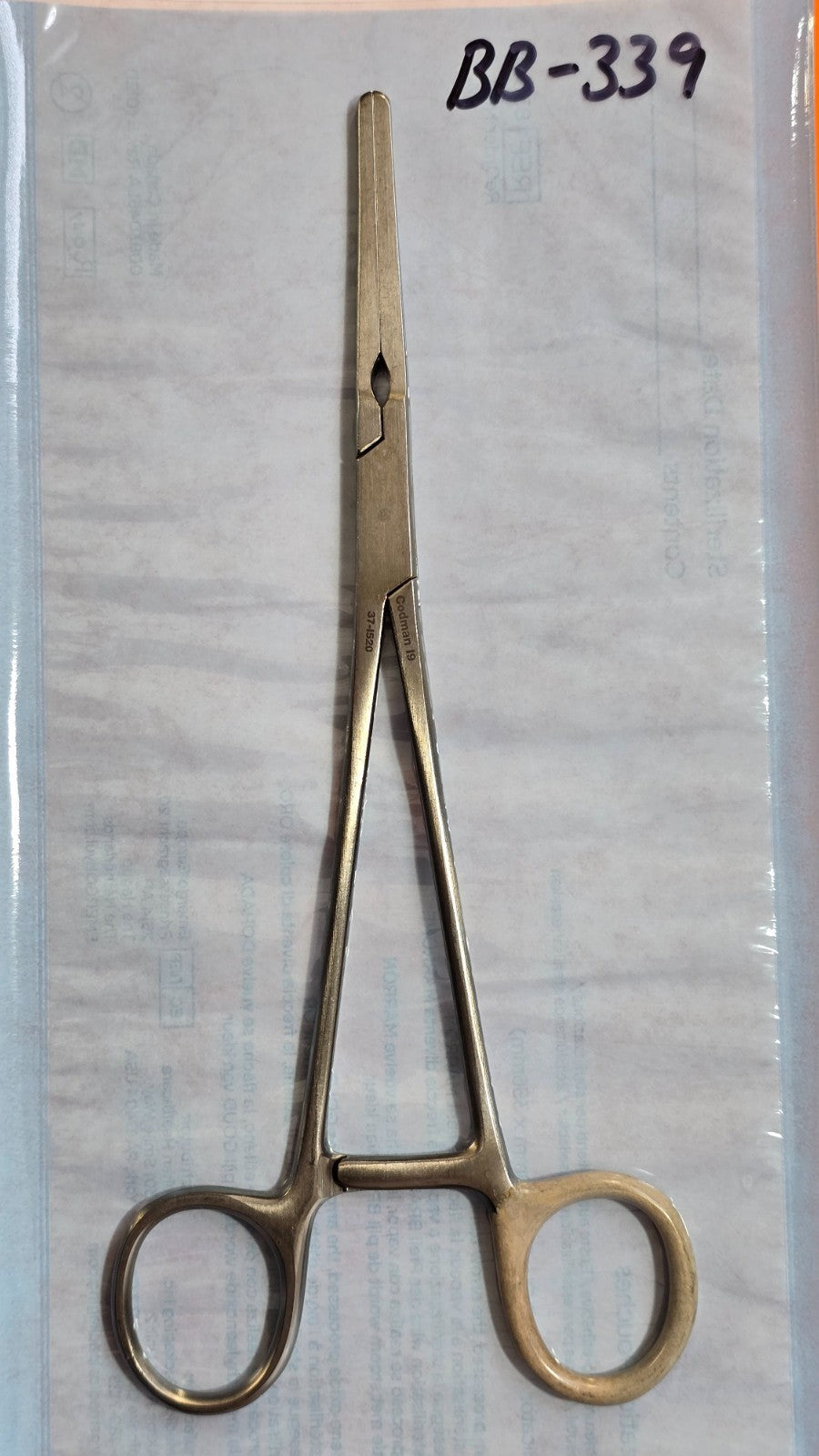 Codman 37-1520 Surgical Masterson Hysterectomy Clamp Straight 8.5"