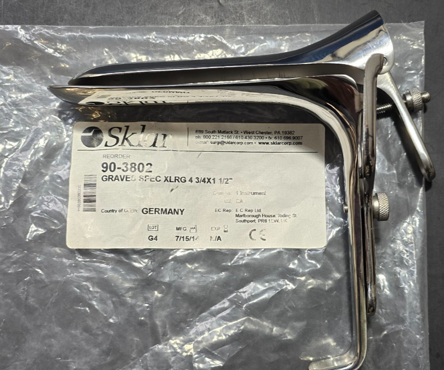 SKLAR 90-3802 Surgical Graves Speculum X-LARGE 4 3/4" x 1 1/2"