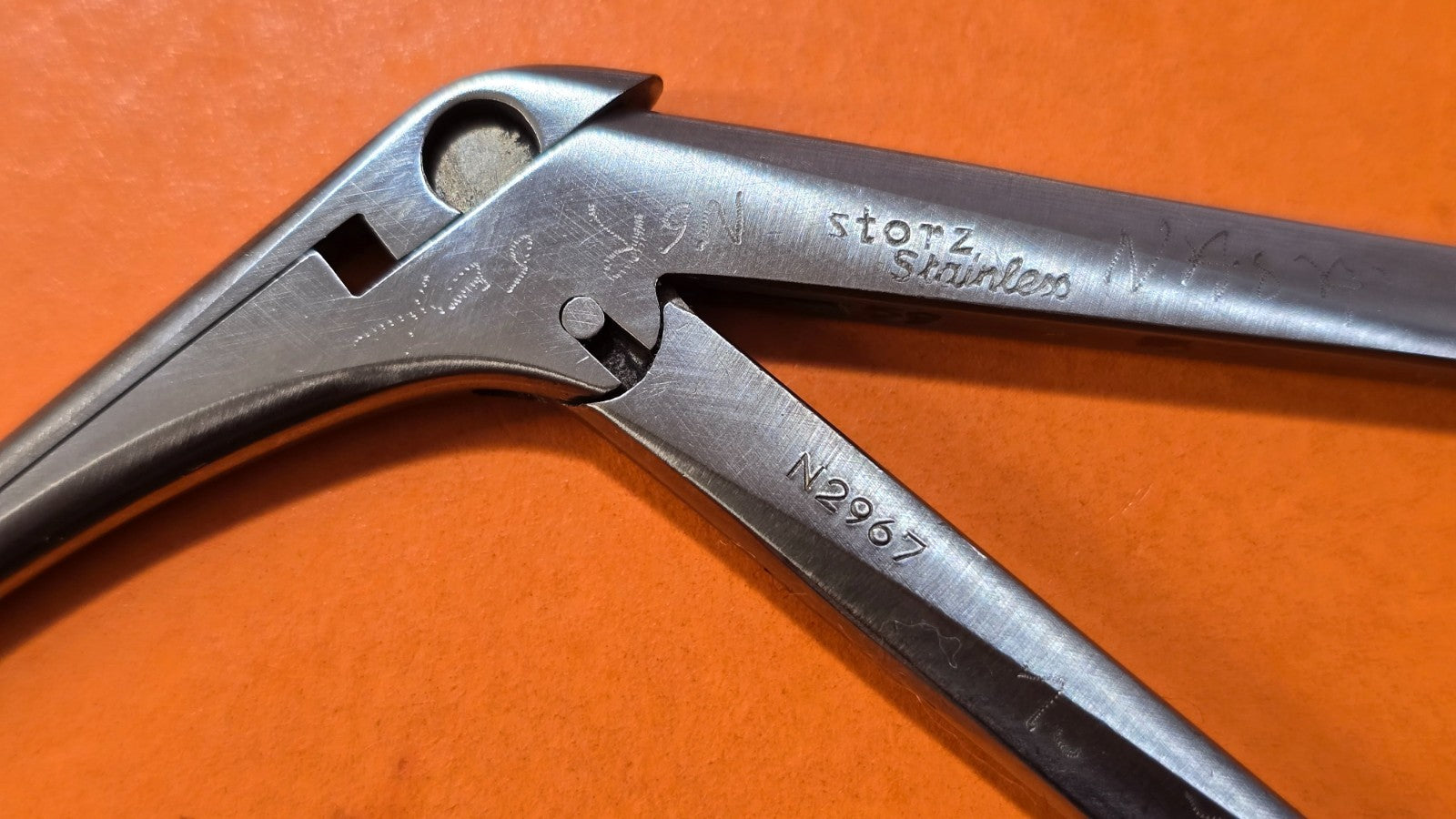 Karl Storz N2967 Surgical Peapod Forceps 5.5" shaft 45* up-angled