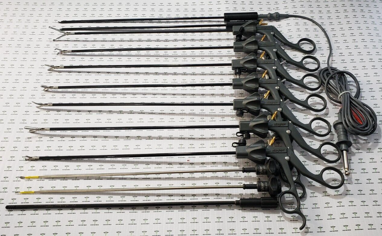 Stryker Laparoscopic 5mm x 33cm Monopolar Instruments Set of 13-Pieces Reusable