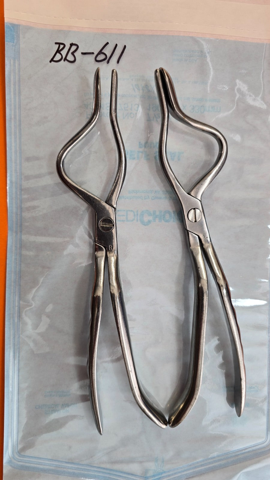 W. LORENZ Surgical ENT Septum Forceps 8 3/4" Right & Left Set