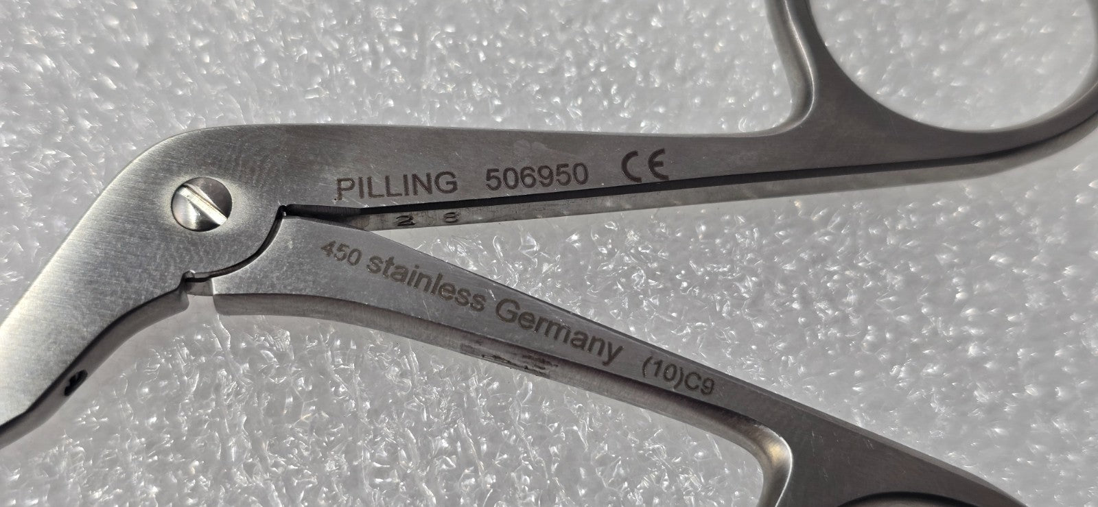 Pilling Surgical Micro Laryngeal Forceps Straight 23.5cm