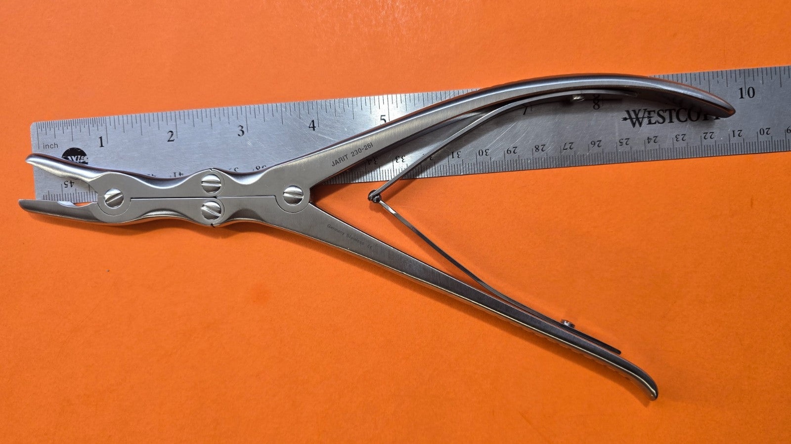JARIT Orthopedic Leksell Rongeurs 9 1/4" x 8mm Bite Slight Curve Ref:230-261