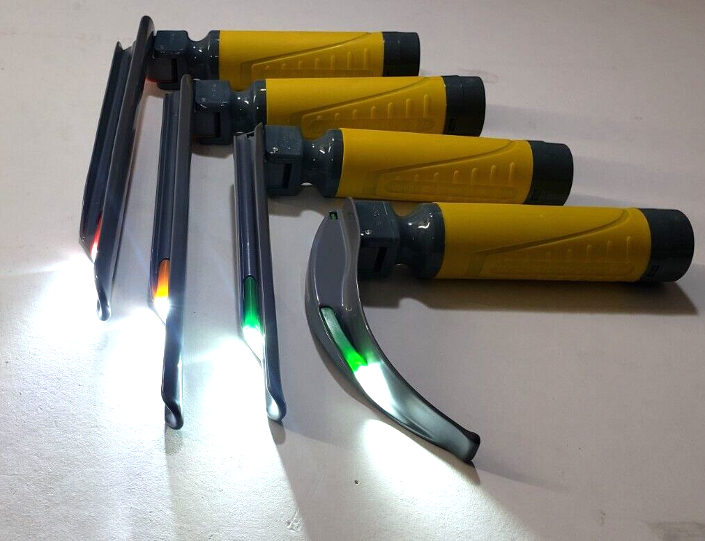 Flexicare Laryngoscope Mac Blade #2, Miller #2,3,4 With Medium Handle Set
