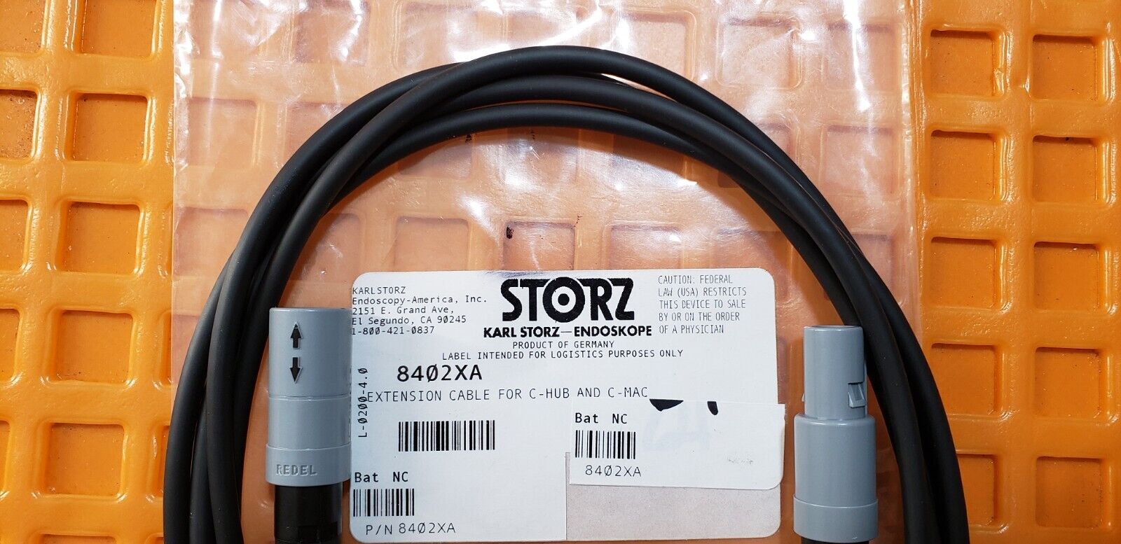 Karl Storz 8402XA Extension Cable For C-HUB and C-MAC (Germany)