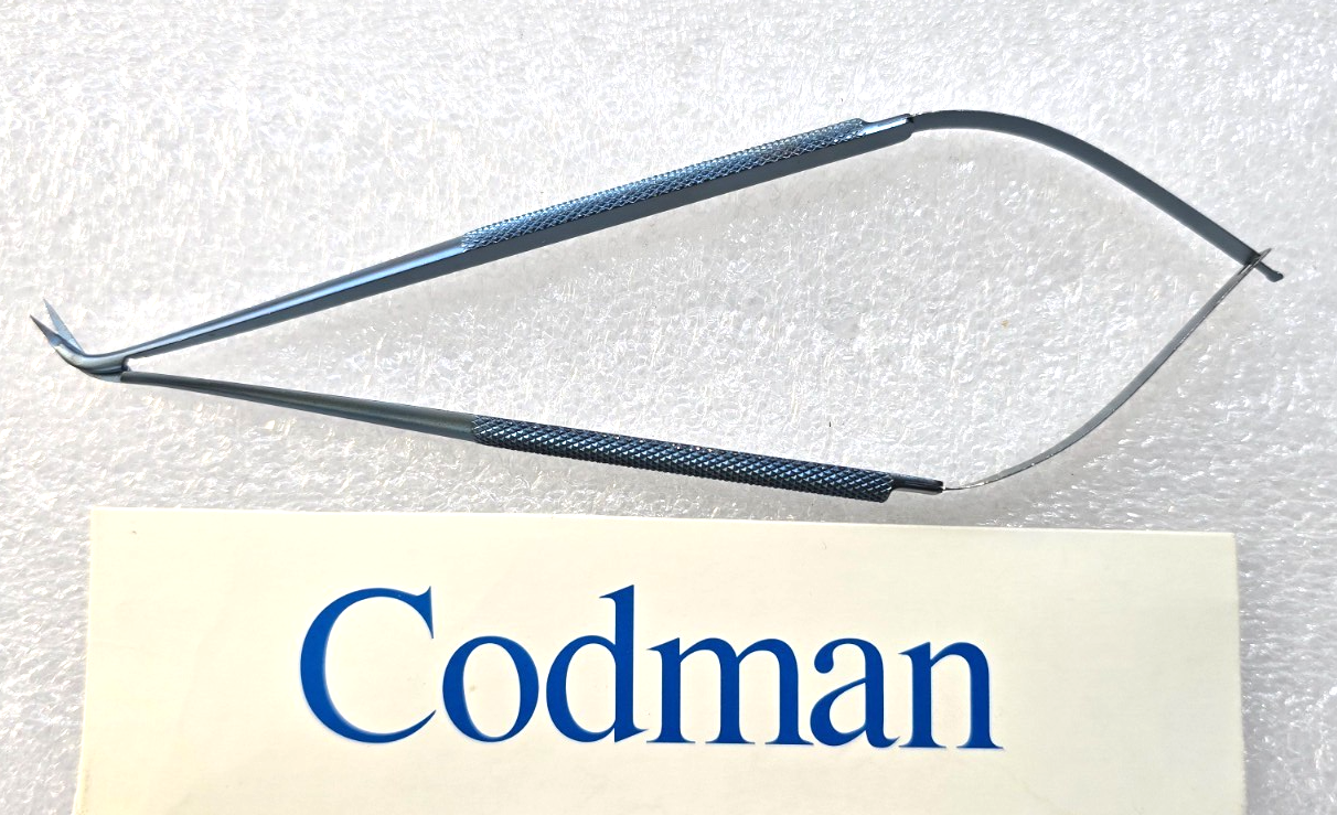 Codman 80-1803 Surgical Titanium Micro Rohoton Scissors 6.5" Angled 60*