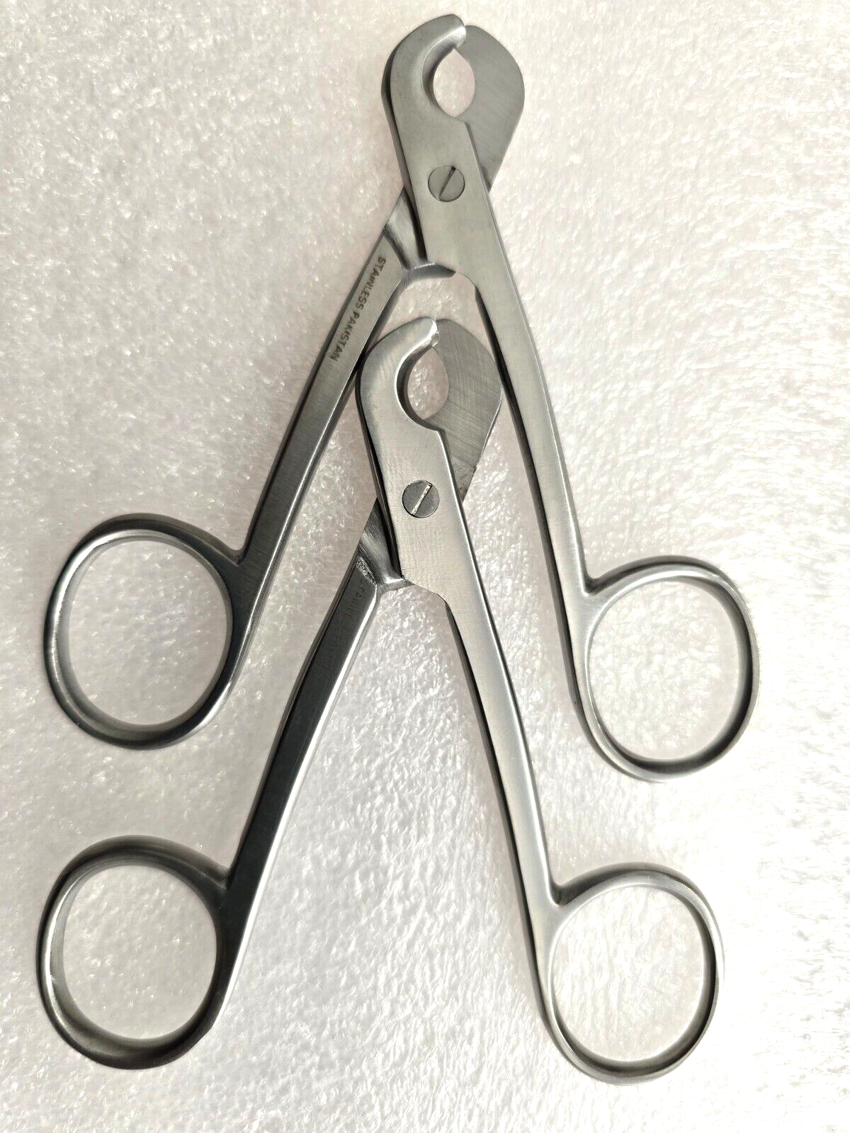 2-Units White Toe Nail Scissors 4.5" Animal Nail Clipper grooming For Veterinary