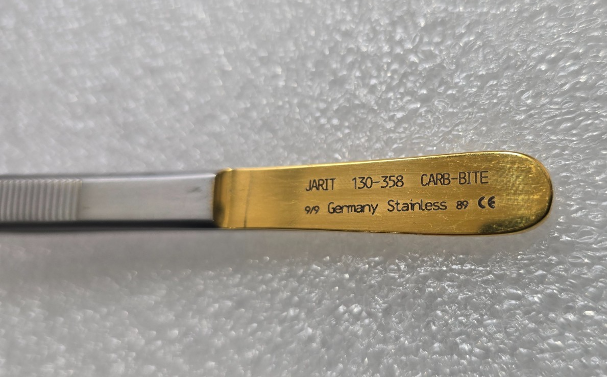 Jarit 130-358 Surgical Potts-Smith Tissue Forceps 8" Carb Bite Tip
