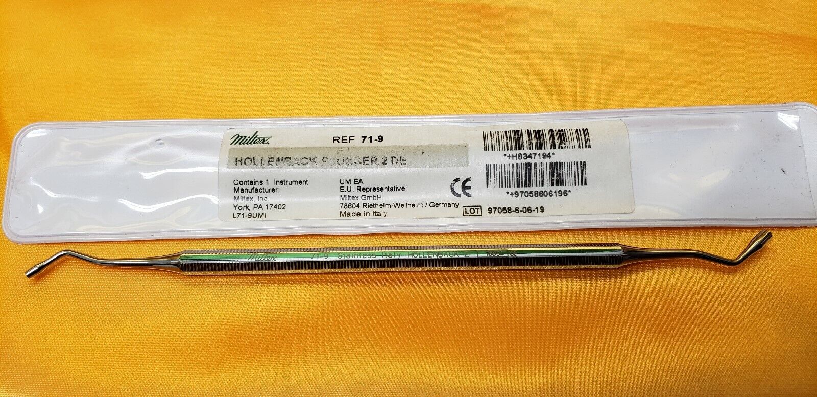 Miltex Dental HOLLENBACK PLUGGER REF:71-9 (Made in Italy)