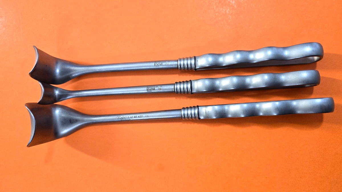Aesculap BT475R Surgical Richardson Retractor Small,Medium,Large Set of 3