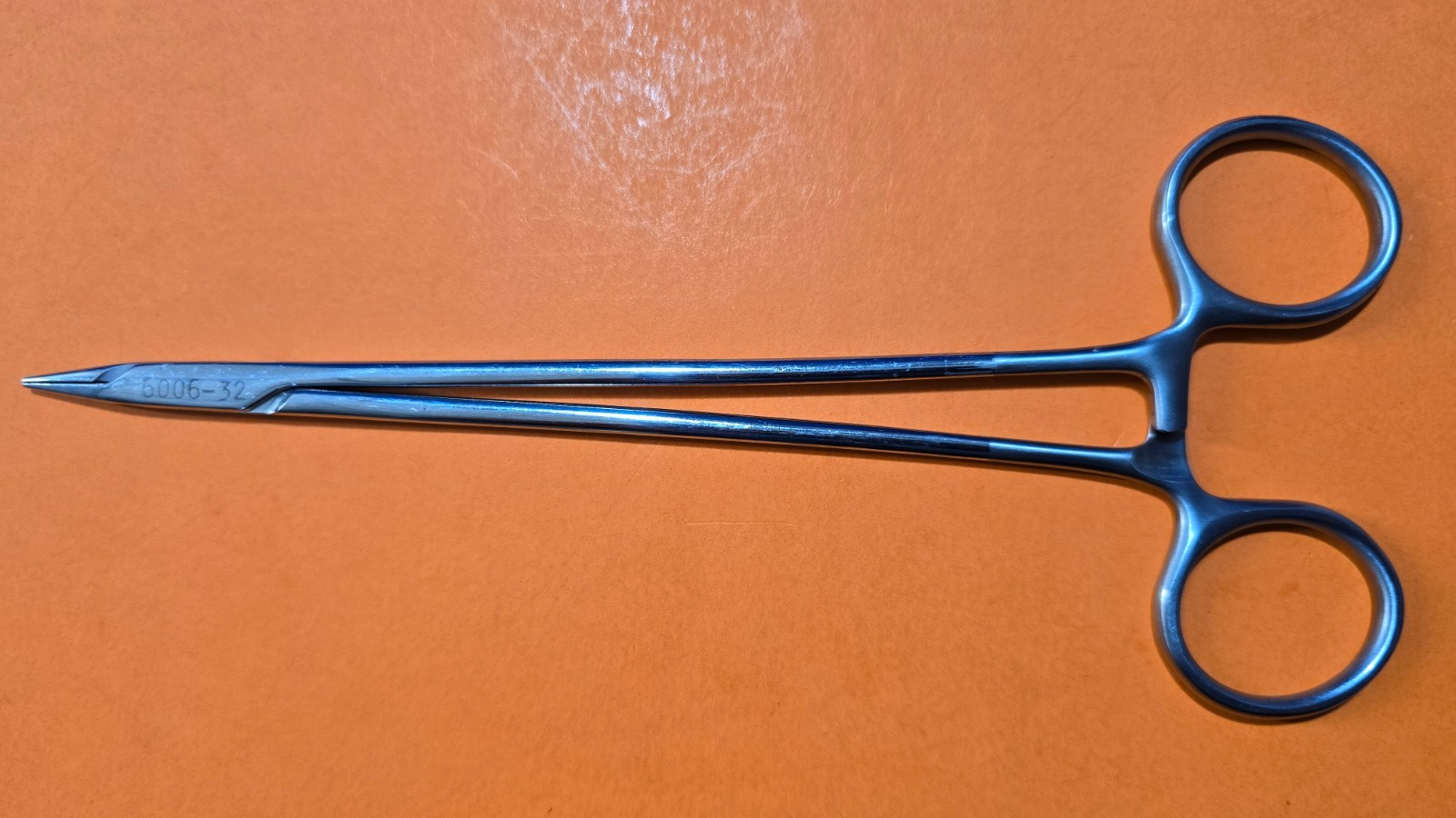 SCANLAN 6006-32 Surgical Diamond Dust Micro Needle Holder, Straight 7.25"