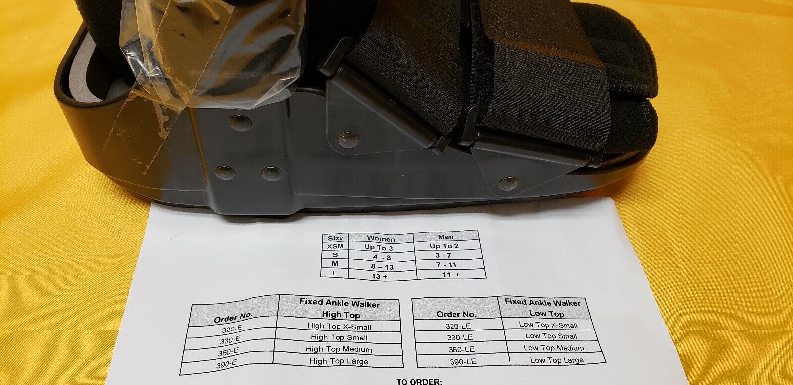 Advanced Orthopedics Fixed Ankle Cam Walker Size Small Foot Boot 330-E