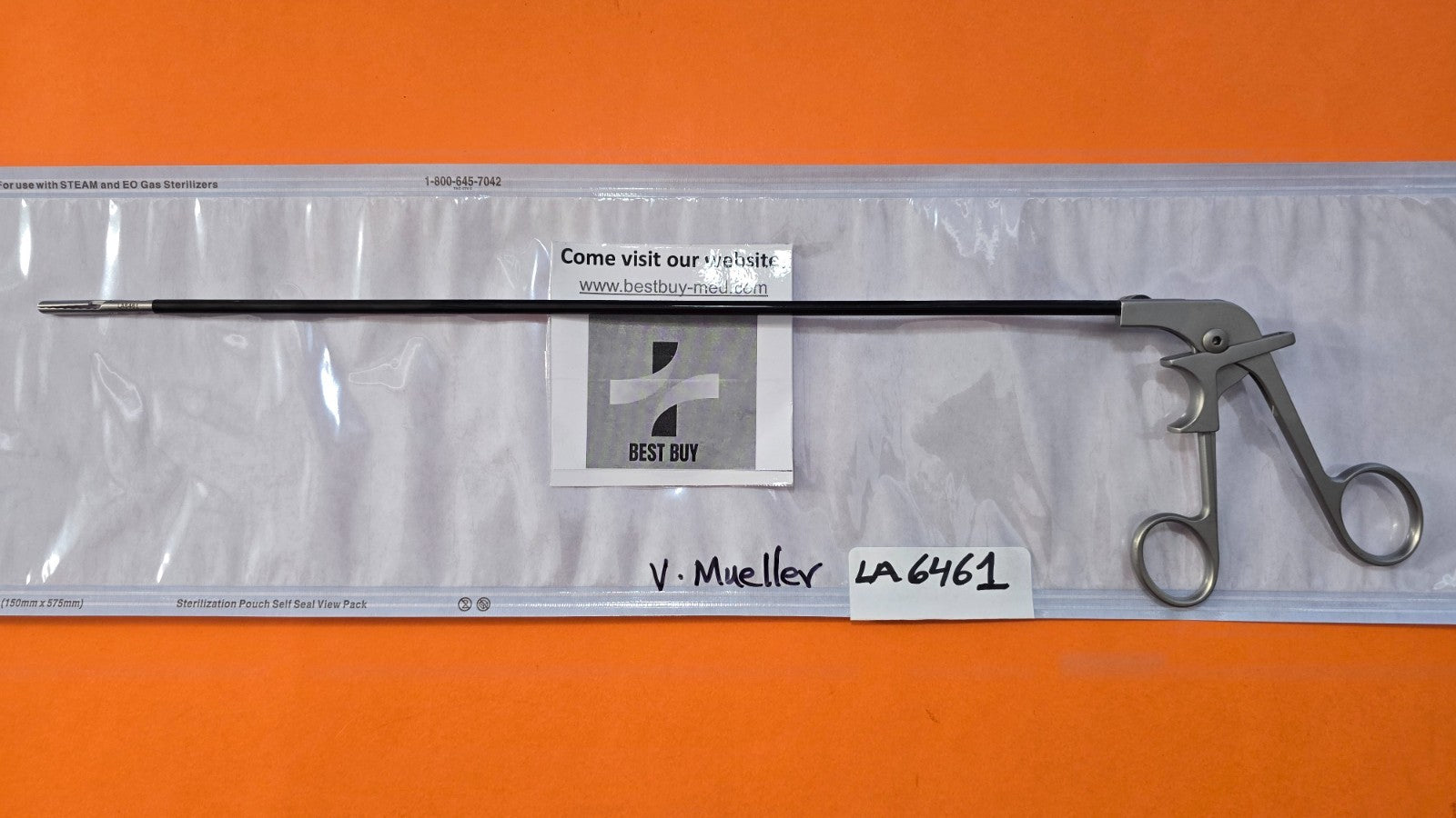 V. Mueller Atraumatic Grasping Forceps 5mm x 36cm Slide Lock Handle