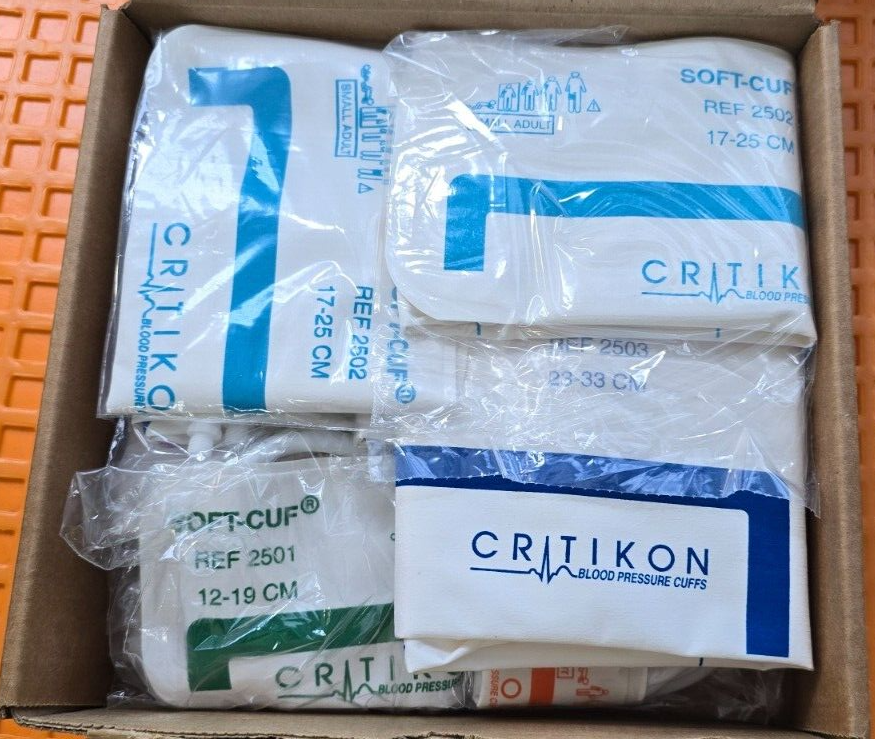 GE Critikon SOFT-CUF 2695 Latex Free B P Cuff All Sizes Box of 10 Cuffs.