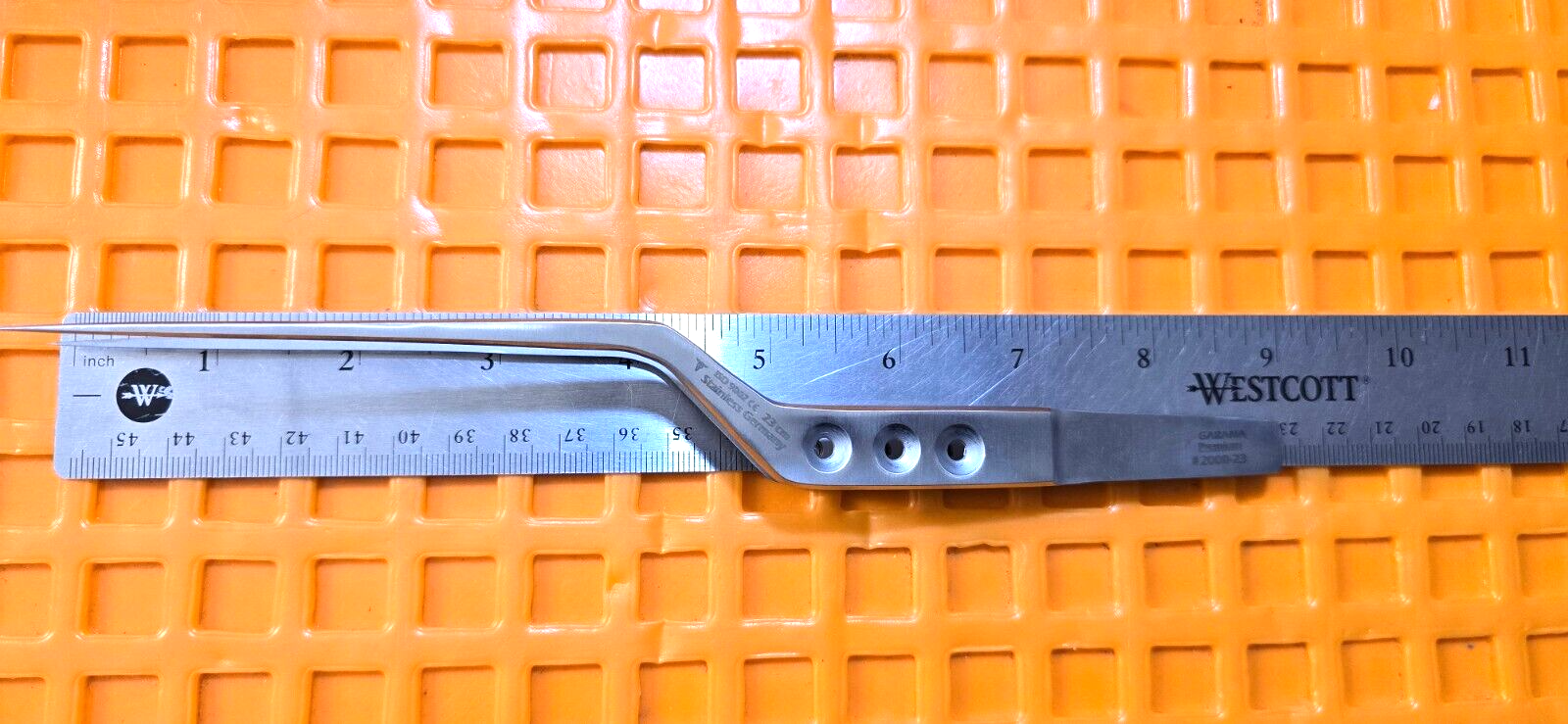 Garana Surgical Yasargil Micro Tweezer Bayonet Forceps 9" Plain Tips