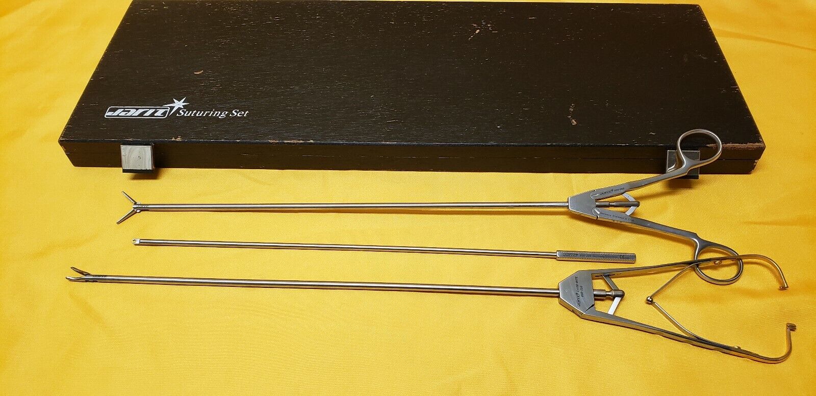 Jarit Surgical 600-250 Carb-Bite needle Holder,600-289 Knot Pusher,600-268 Grasp