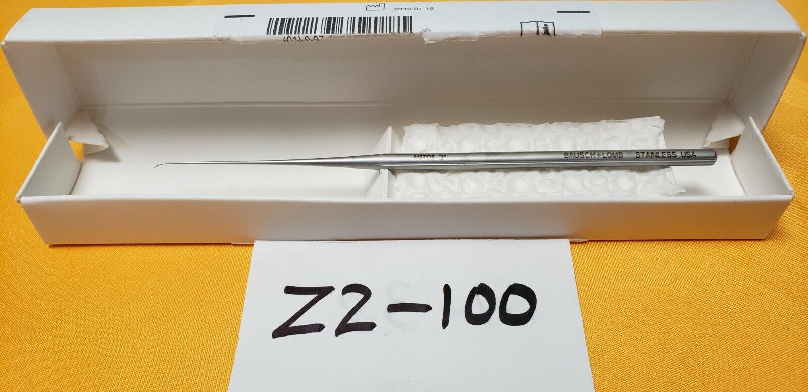 BAUSCH+LOMB Storz N1705 21 Ophthalmic Rosen Sharp Curved Tip Elevator.