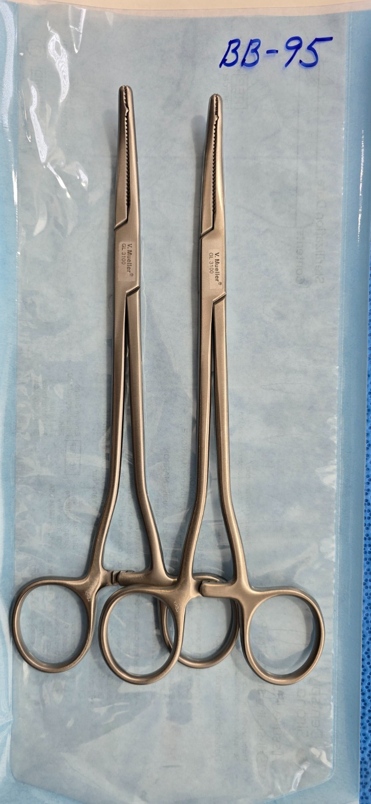 V. Mueller Surgical Heaney Forceps 8 1/4" Single tooth Curved REF: GL 3100
