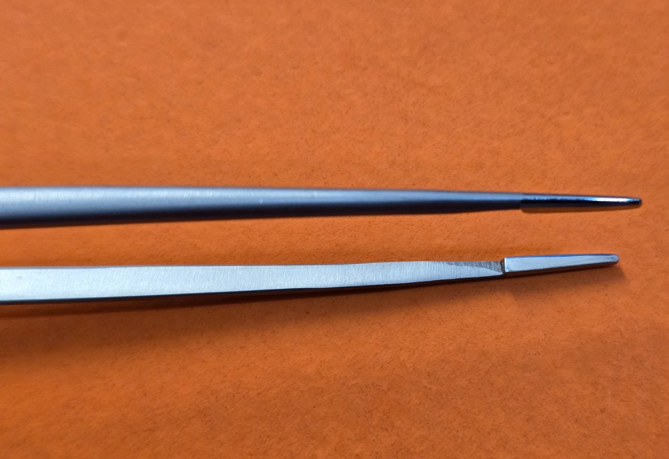 Turtle Bayonet Bipolar Forceps 8.5" Non Insulated with Bipolar Cord