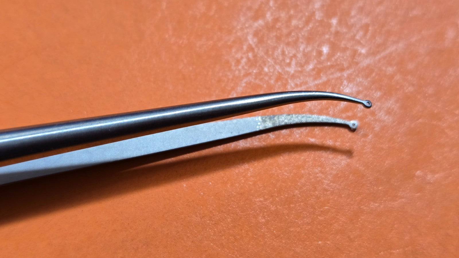 SCANLAN 4004-227 Surgical Dennis Micro Forceps 9" Diamond Dust 1mm Curved