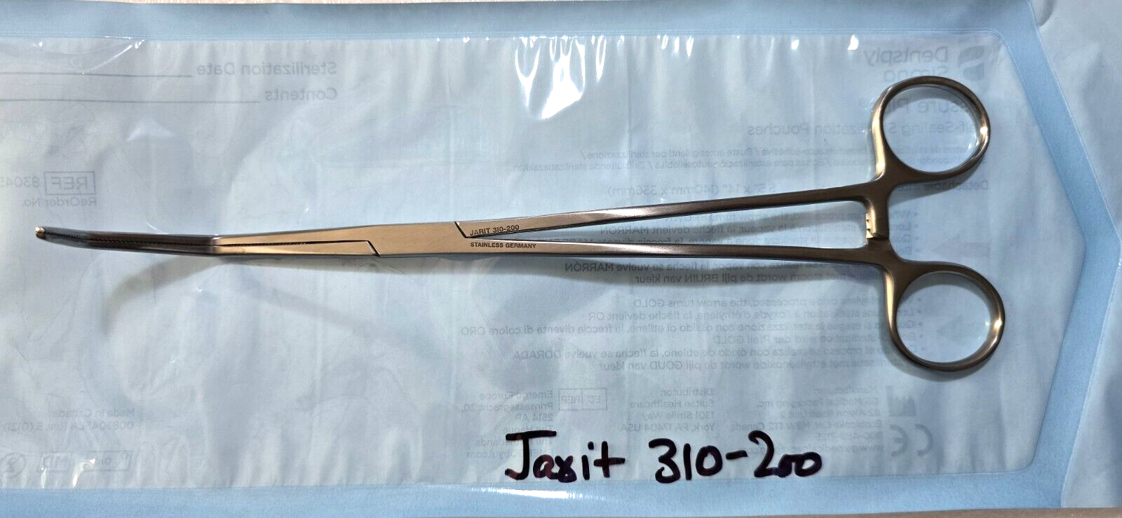 Jarit 310-200 Surgical Satinsky Forceps 9.5" Cross Serrated jaws